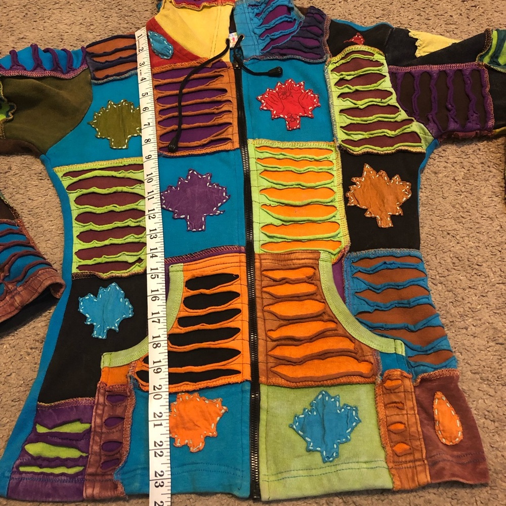 Crazy cottons patchwork zip up hoodie - image 6